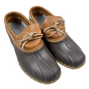 L.L. Bean Duck Bean Boots Made in Maine USA Brown Shoes Womens 7 Winter